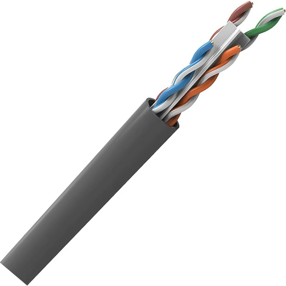 Metro de Cabo de Rede Soho Plus Furukawa CAT6 Categoria 6 - 24AWGX4P ROHS 100% Cobre Cinza